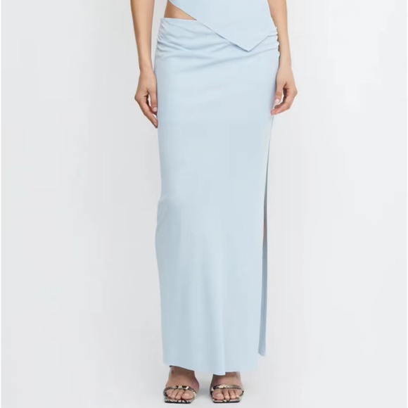 BEC & BRIDGE LEXIE SPLIT MAXI SKIRT SET ICE BLUE - Picture 1 of 3